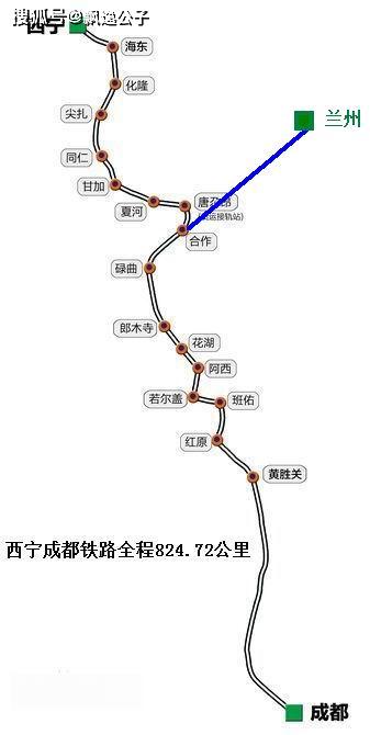 由兰青铁路八盘峡站引出,经永靖站,东乡站,金家村站,临夏站,临夏南站