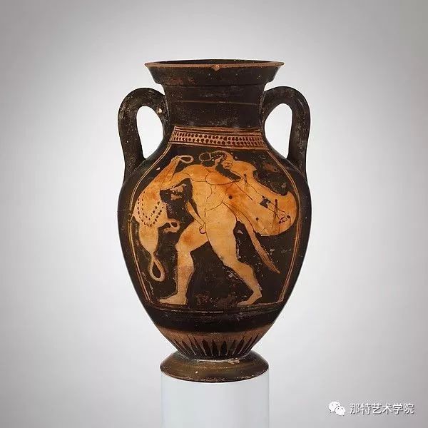 古希腊陶罐 约公元前500-490年普利阿普斯 古罗马时期的庞贝壁画历史