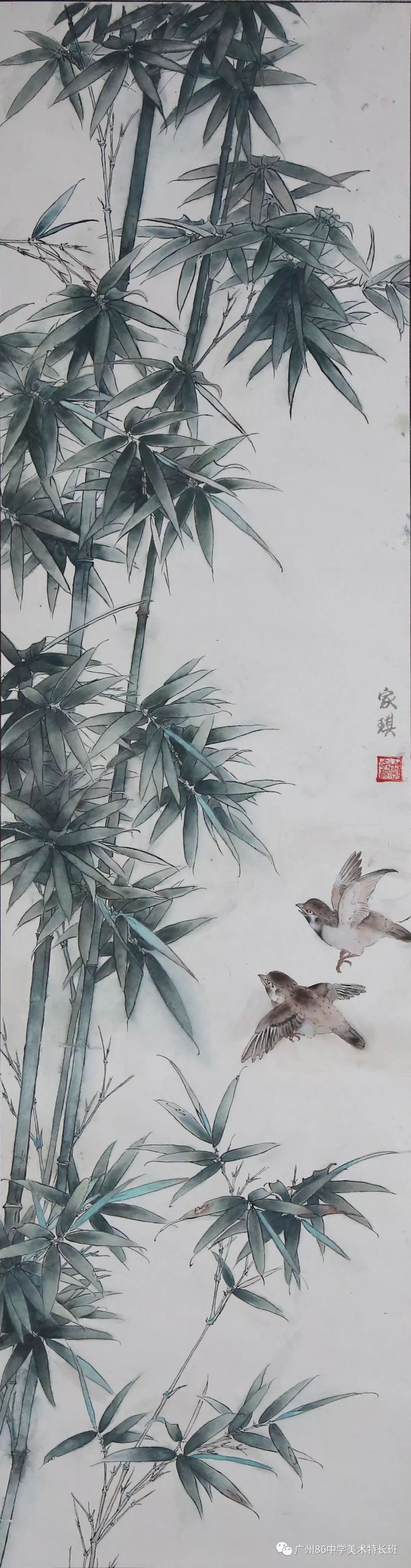 国画小组作品赏工细兼力的工笔画