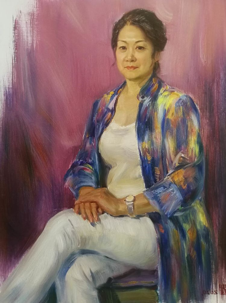 《销售经理张立秋》油画 60x80cm 2020年