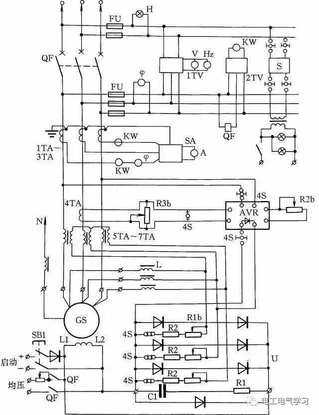 图15 hf-4-81系列发电机控制线路