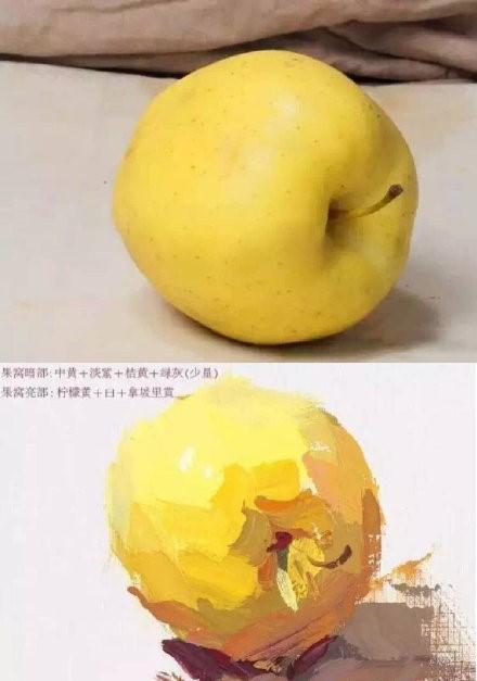 色彩静物联考常考的一些水果的解析与调色技巧,你不收藏吗?