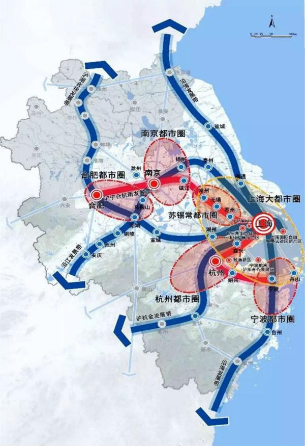 上海大都市圈范围确定 8大系统行动5大空间板块