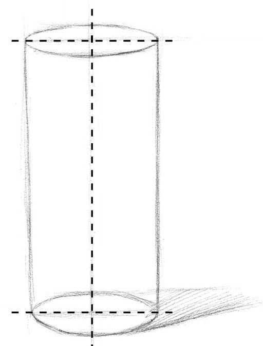 零基础几何体素描教程:分步骤讲解圆柱体画法,适合0基础 学习