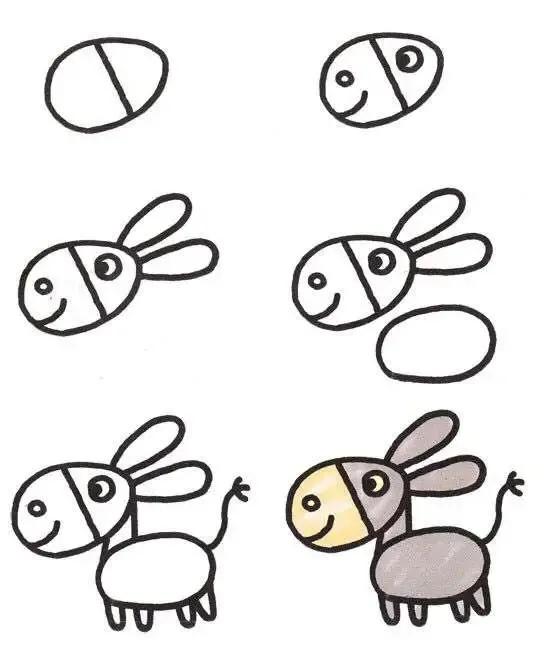 画画,真的不难,简单四步就能画好的简笔画拿去学习