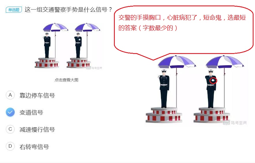 一分钟教会你科一交警手势