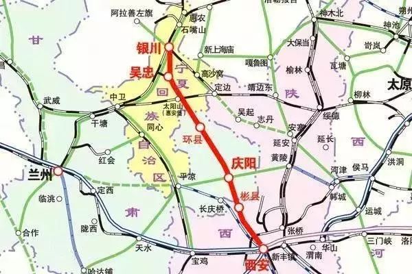 项目:银川至西安高铁 全长:线路全长约616公里,其中陕西段163.