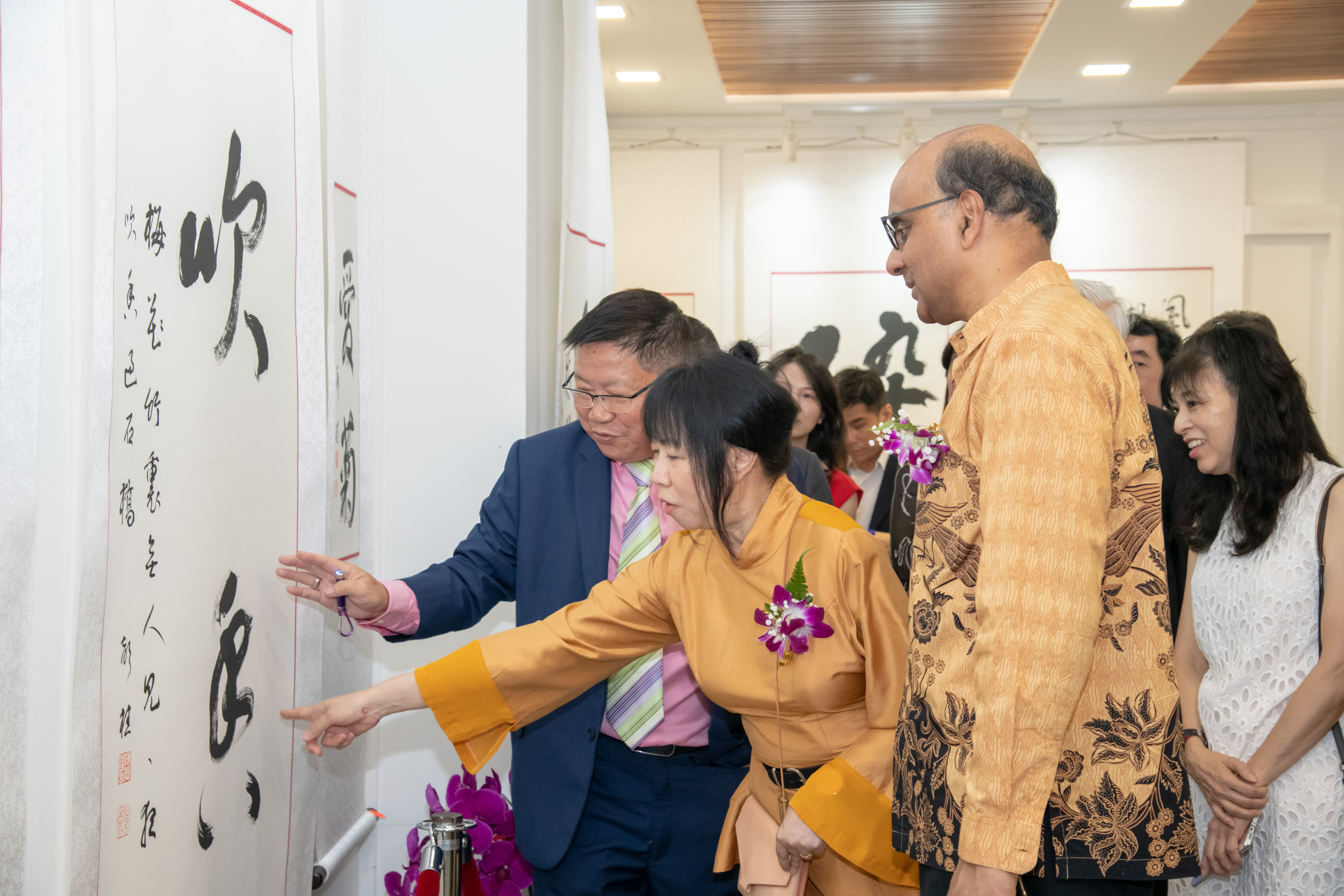 华族书法大师陈声桂作品展在新加坡隆重举办