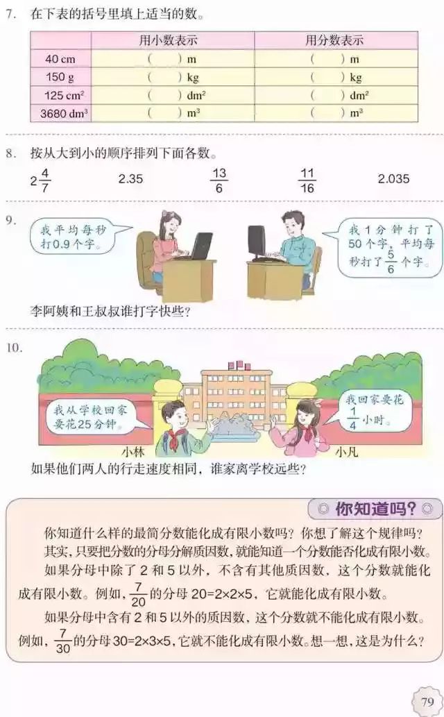 人教版小学数学五年级下册电子课本（高清版）