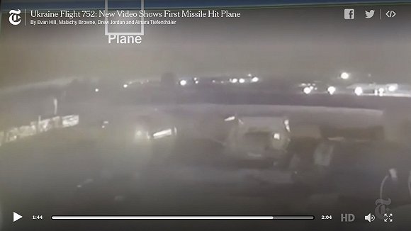乌航客机30秒内连遭两枚导弹袭击后爆炸