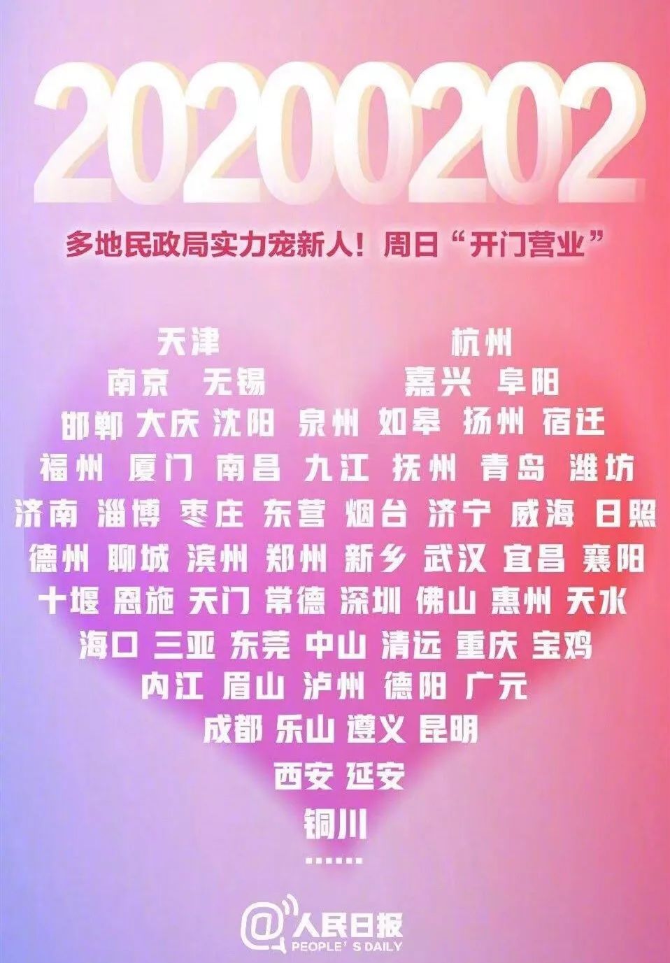 确定了20200202衢州各地民政局为爱加班要结婚登记的来