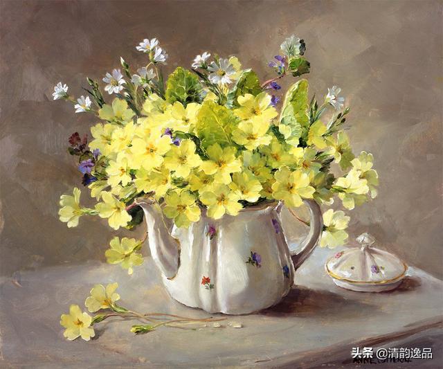 英国女画家annecotterill油画静物花卉