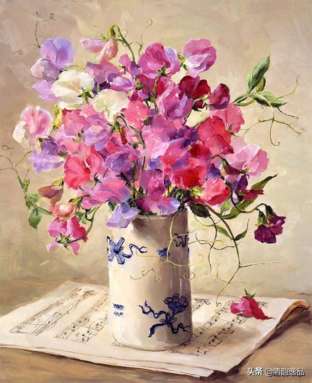 英国女画家annecotterill油画静物花卉