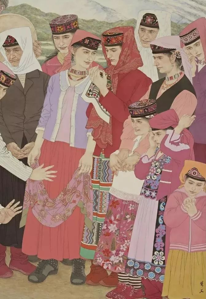 画家笔下唯美的工笔人物!_新疆