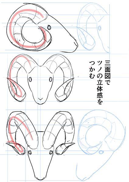 人物,动物,怪物,恶魔头角的画法