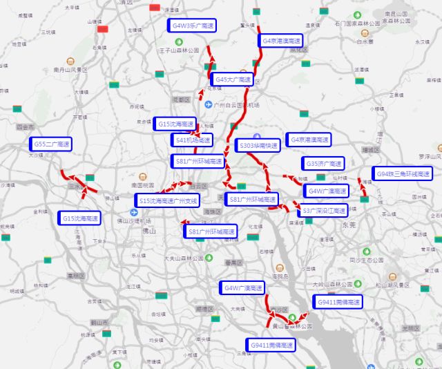 春运必看全国高速最易堵为广澳高速广州段部分路段要堵足20小时