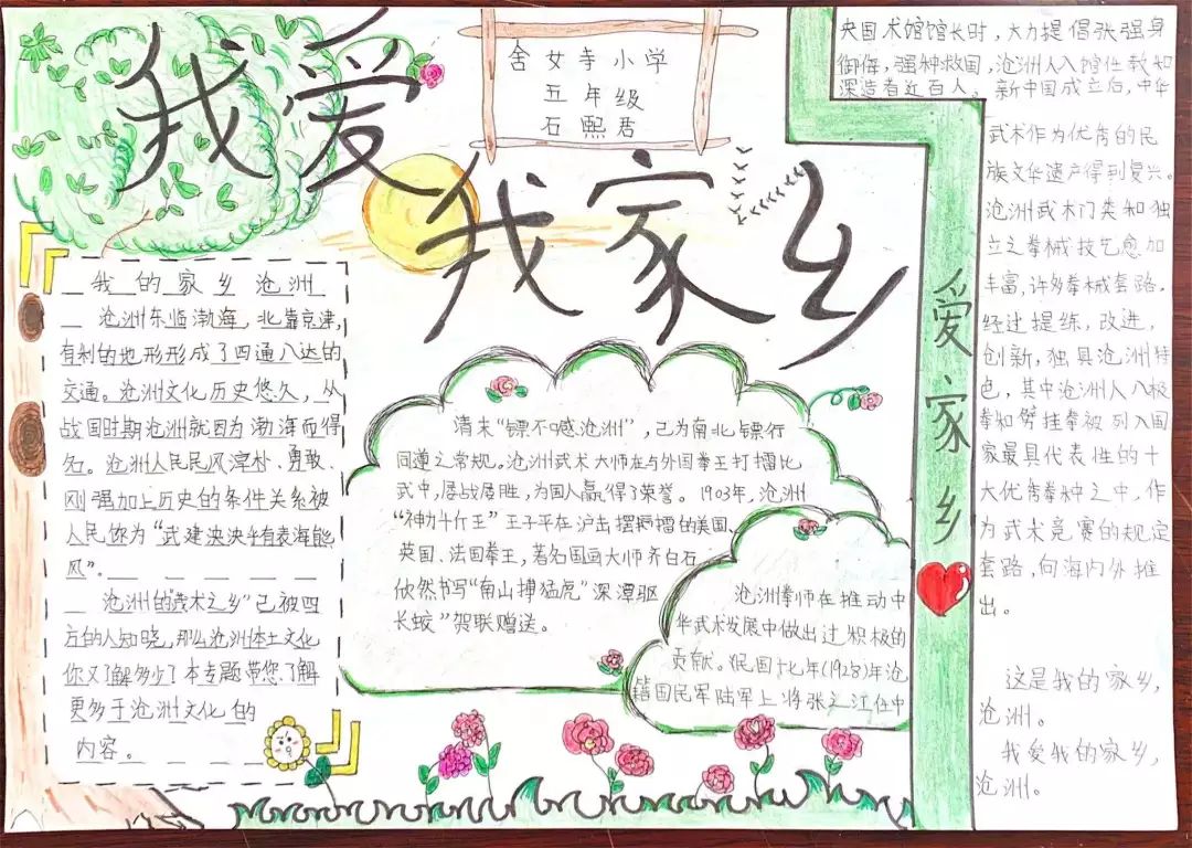 【网络述年】"爱我家乡 美我校园"暨创造美好人居环境手抄报大赛优秀