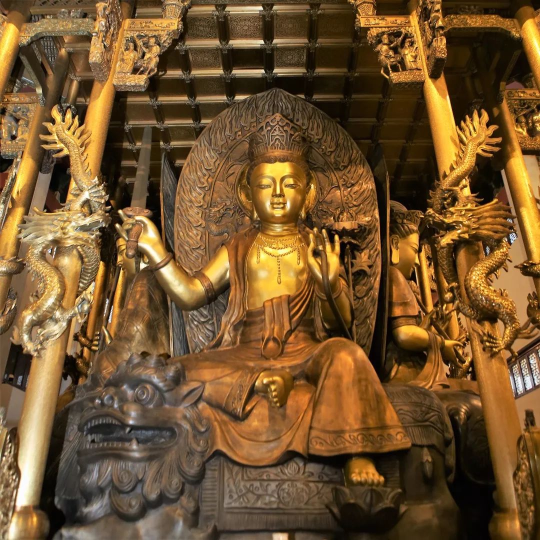 灵隐寺五百罗汉堂文殊菩萨圣像