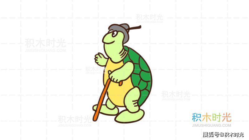 动物简笔画大全,画乌龟简笔画,积木时光简笔画大全