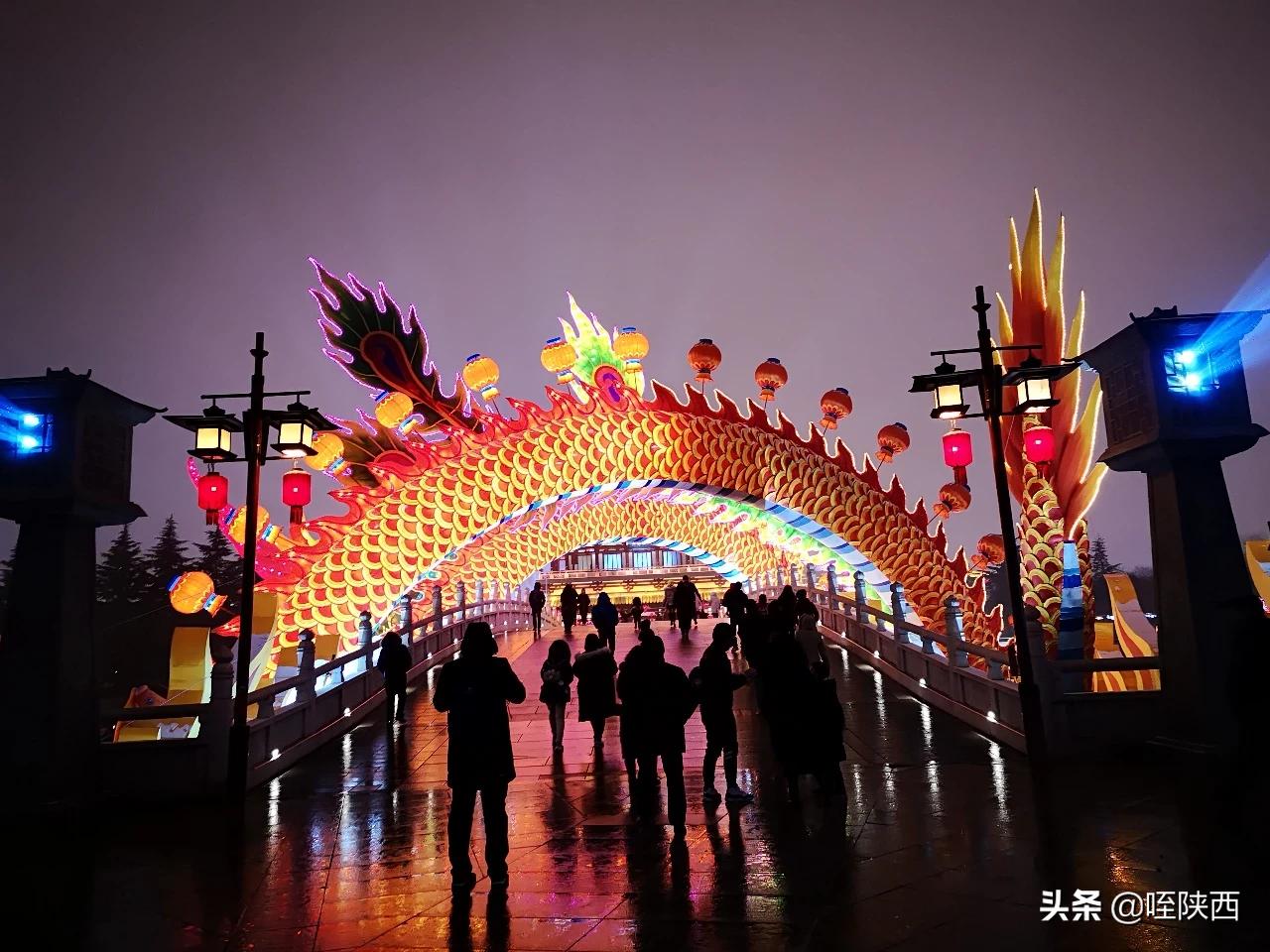 中国年·看西安冒着严寒拍的大唐芙蓉园2020年的新春灯会听说今天晚上点灯