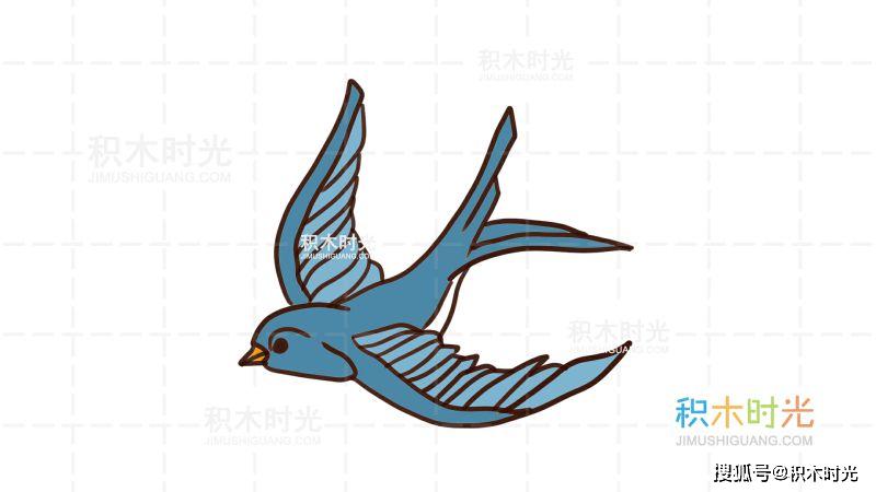 动物简笔画大全,画燕子简笔画,积木时光简笔画大全