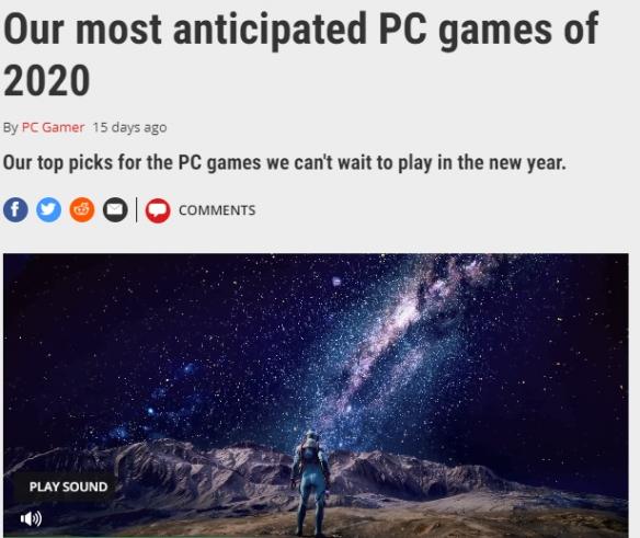 不是只有《赛博朋克2077》！2020年最受期待PC游戏
