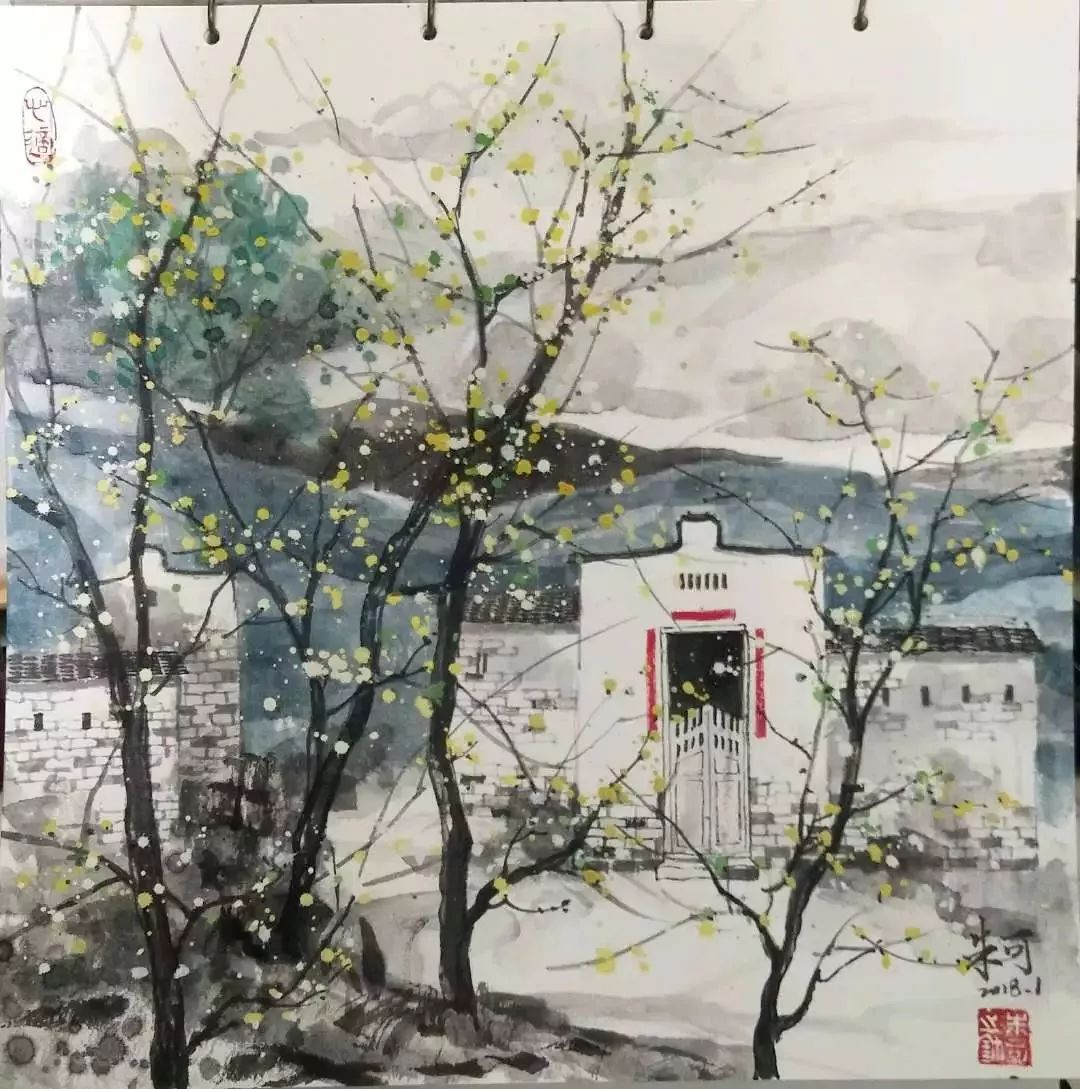 画家笔下的潮汕乡村风景画,真养眼!