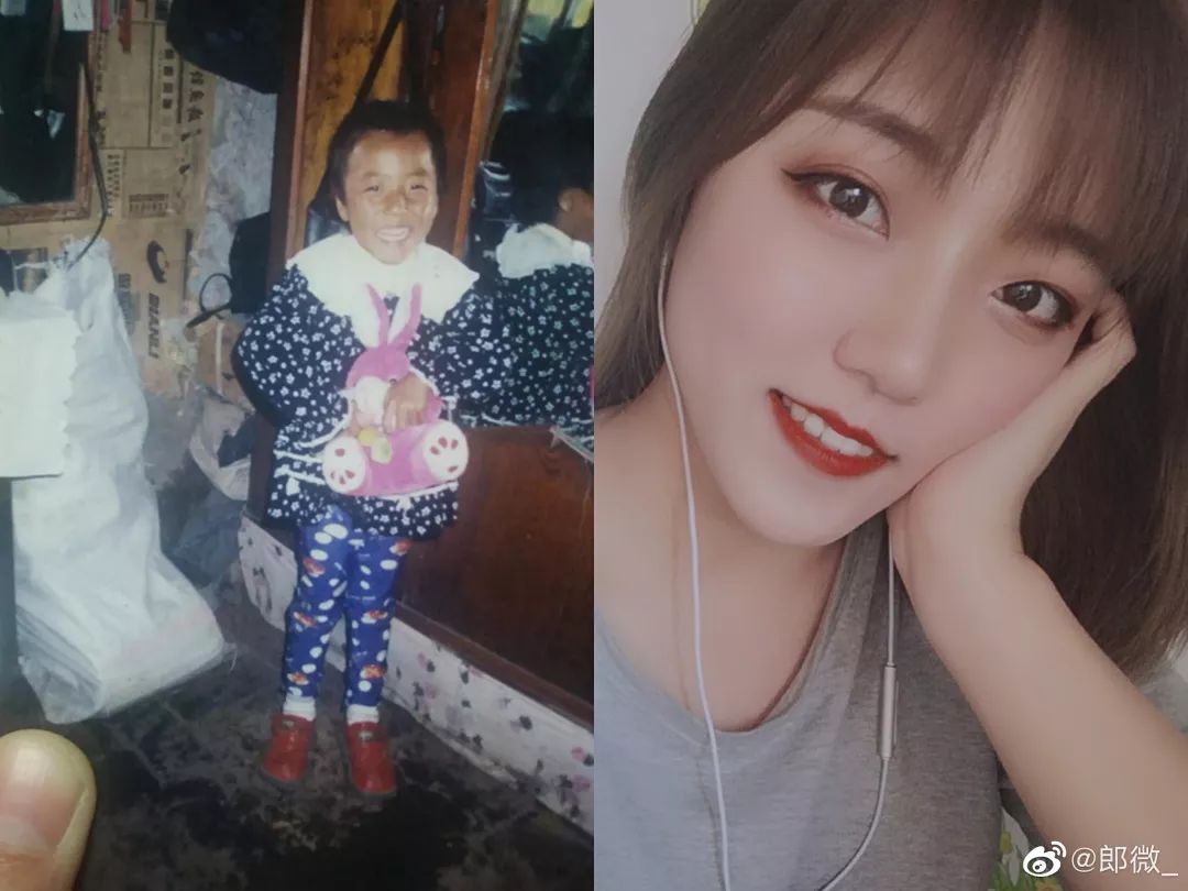 女生小时候vs长大的照片对比这颜值变化也太大