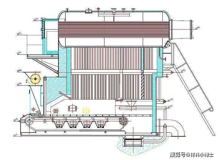 (燃生物质蒸汽锅炉的内部结构图)