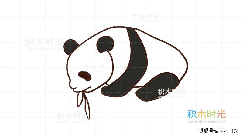 原创动物简笔画大全画熊猫简笔画积木时光简笔画大全