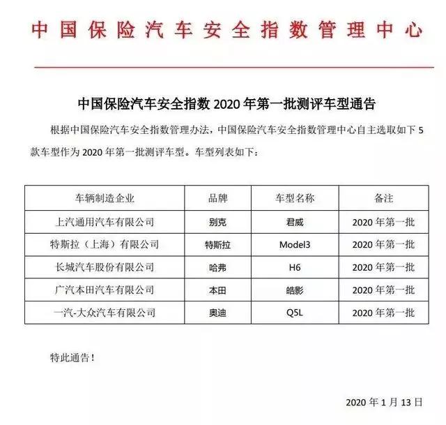 中保研2020第一批测_中保研复活公布:重测帕萨特第一,皓影成绩不错,阿特(2)