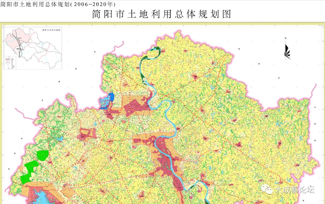 速看成都简阳市土地利用总体规划图现行有效版