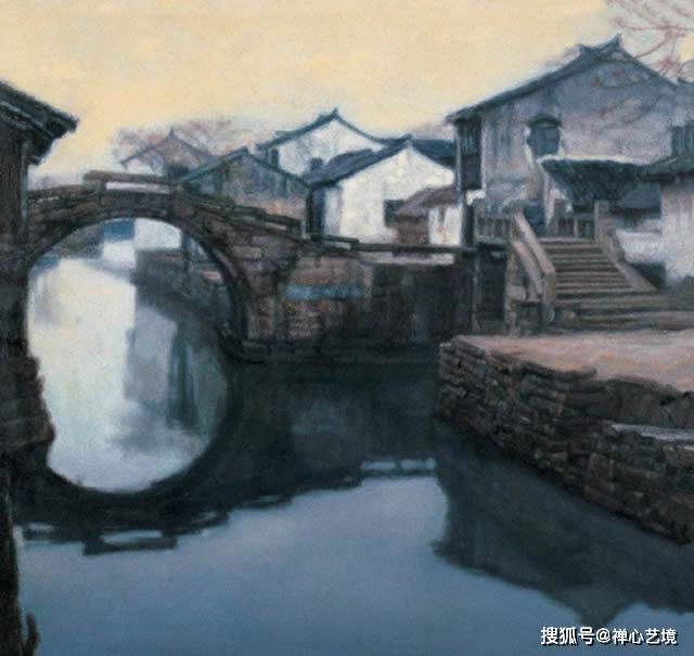 陈逸飞油画作品江南水乡同系列作品中最精彩的一件