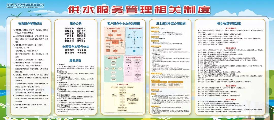 供水服务管理制度上墙