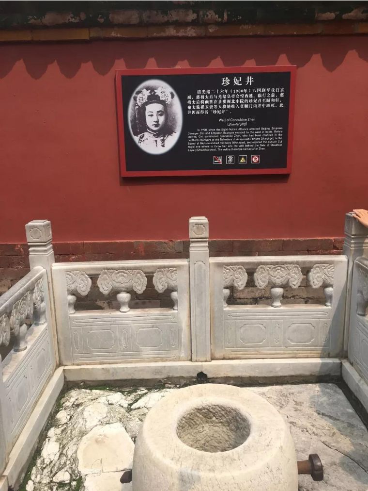 临行前,慈禧太后命太监崔玉贵等人将珍妃推入贞顺门内井中溺死.