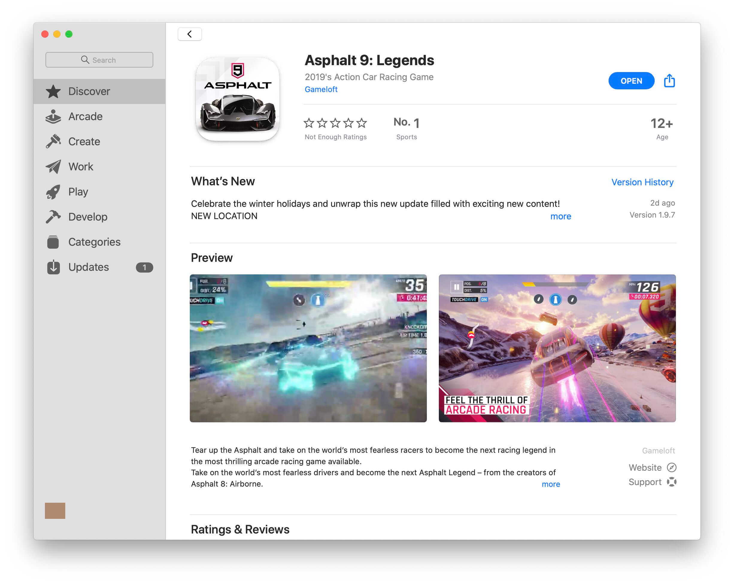 《狂野飙车9：竞速传奇》已经正式登陆MacAppStore