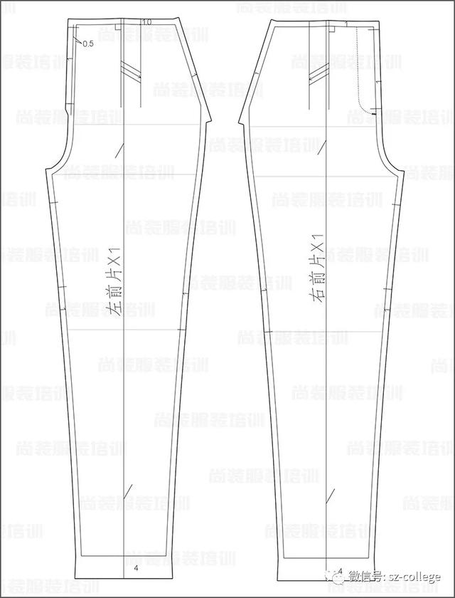 平面制版女西裤制版修正