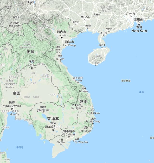下面则是越南的地形图,越南面积是浙江省三倍多,人口将近是浙江省的
