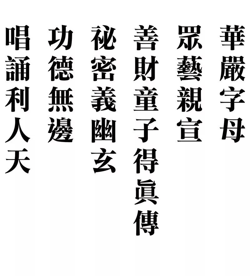 深入经藏华严字母全文