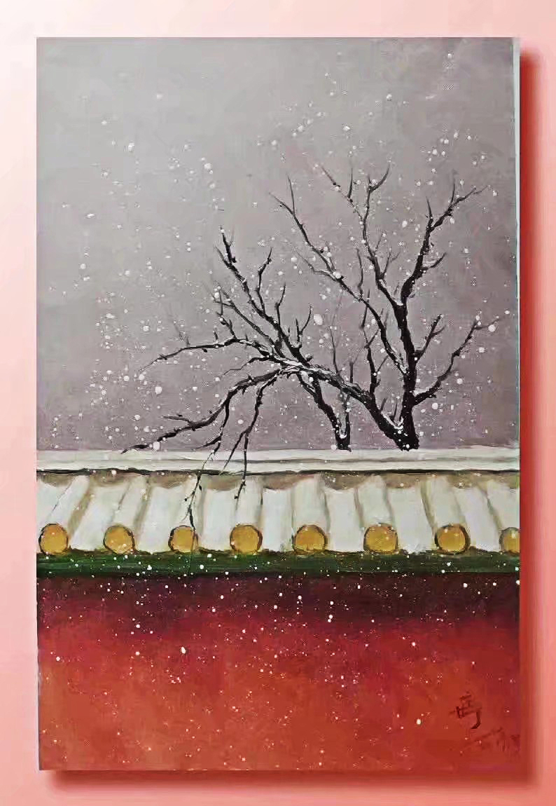 红墙故宫系列让人思念雪的九幅画