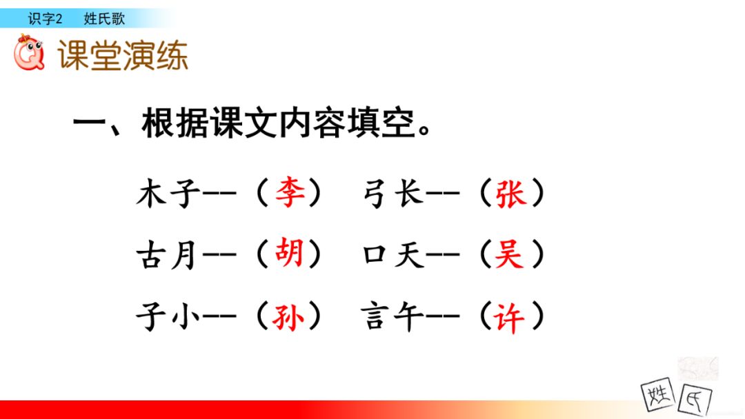 2,你姓什么?我姓吴.什么吴?口天吴.