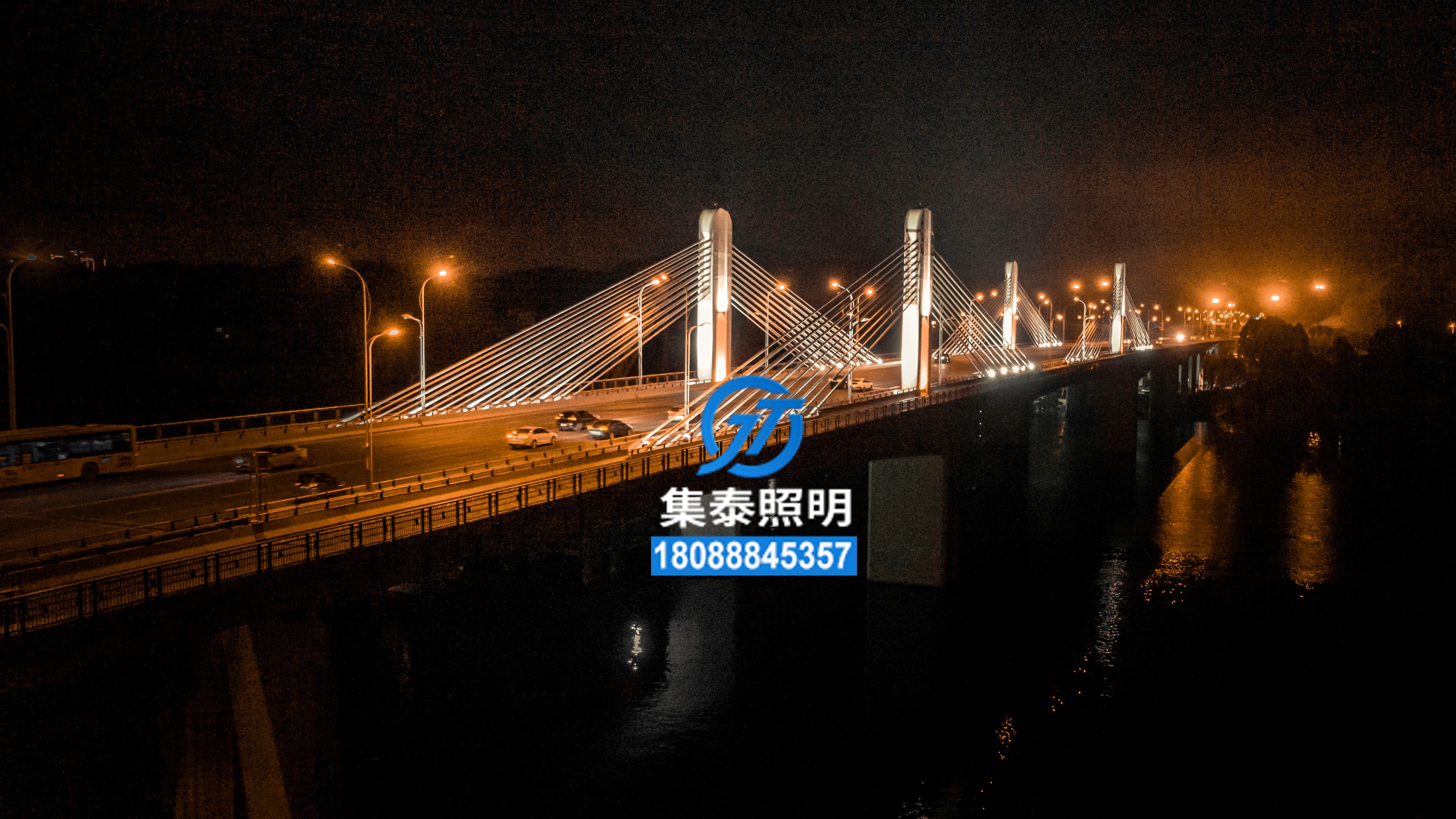 广西柳州三门江大桥夜景亮化工程灯具厂家案例赏析