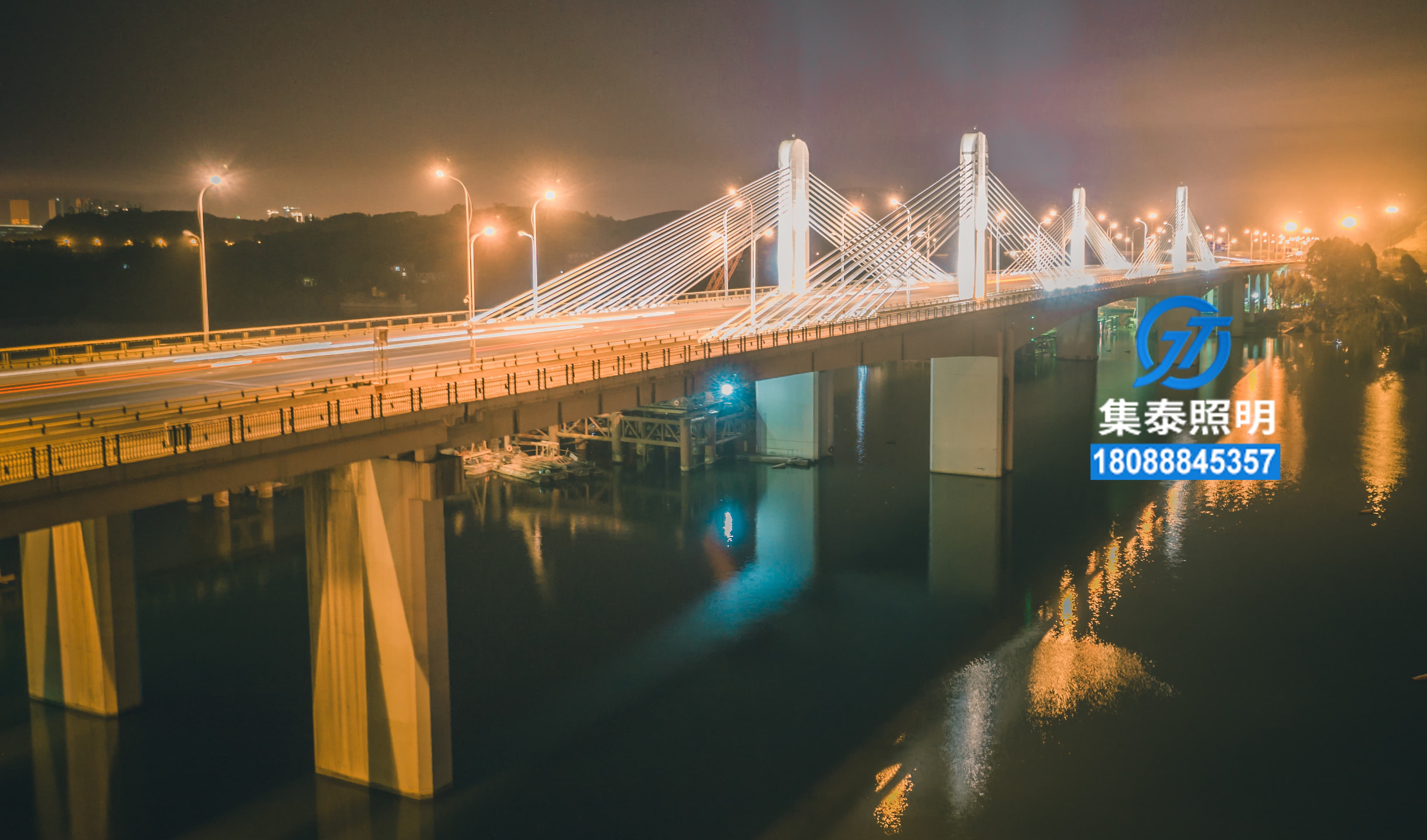 广西柳州三门江大桥夜景亮化工程灯具厂家案例赏析