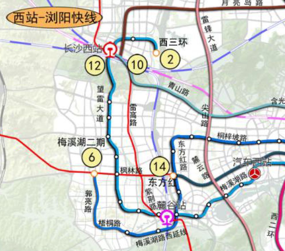 长沙地铁最新规划图爆出,大麓谷还将有这些地铁会通行