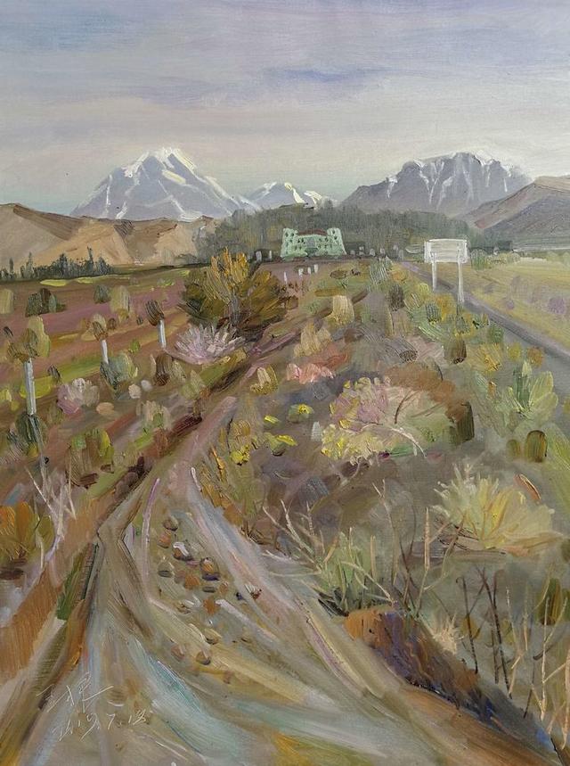 王根油画2019年静物风景写生作品