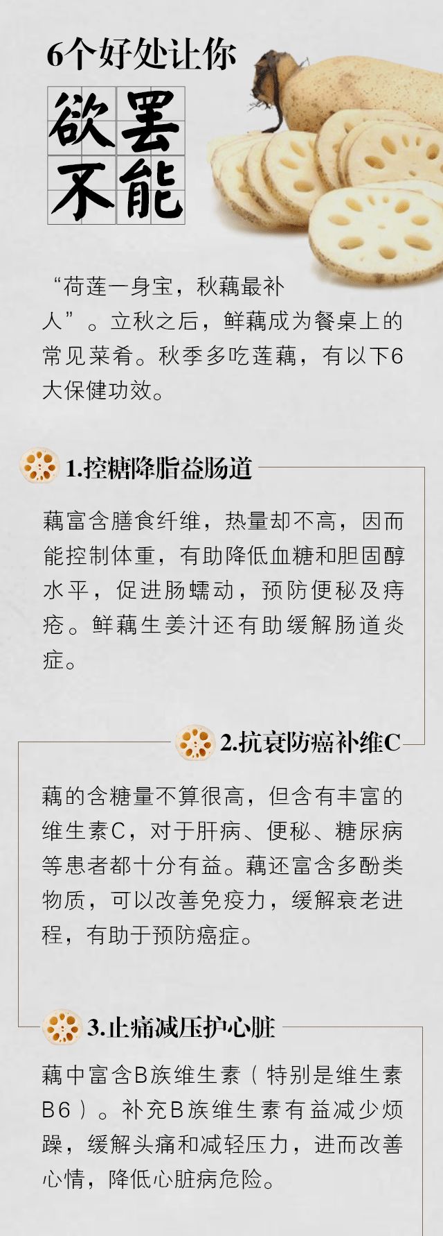 一根莲藕中有多少营养素？4种吃法滋补你的身体