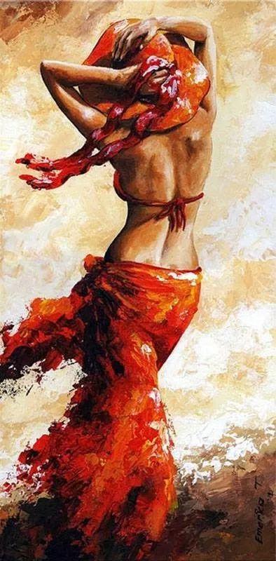 匈牙利画家emerico imre toth油画所表现的女性人物极具自己的风格,或