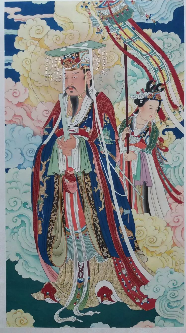 东岳大帝全称"东岳天齐仁圣大帝",为泰山神.历代帝王对他屡予褒封.