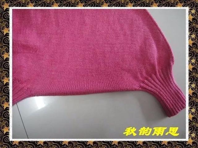 教你从上往下织收腰蝙蝠衫,穿上很好看