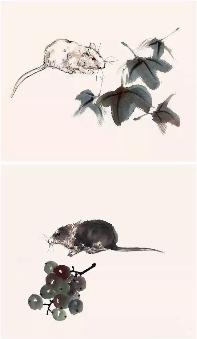 写意老鼠的画法,一学就会画